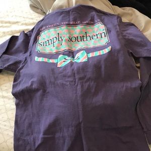 Long Sleeve Purple Simply Southern Shirt